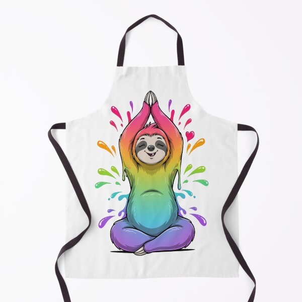 Item preview, Slow, Calm & Awesome Rainbow Sloth Yoga Cute Animal T-Shirt designed and sold by RBToper.