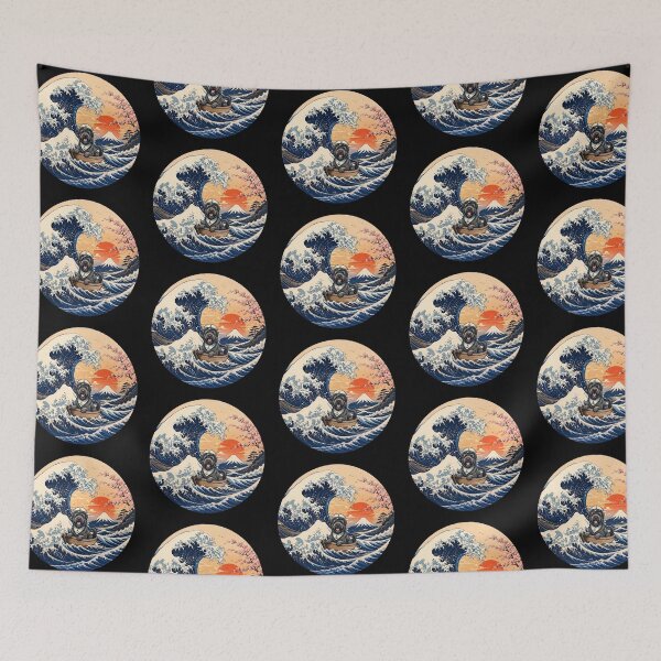 Item preview, Funny Bouvier Des Flandres Captain Japanese Kanagawa Wave Japan Boat Mom Dad Kids designed and sold by FurryHavenPH.