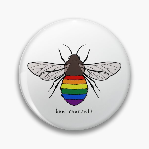 Item preview, Bee Yourself - Rainbow Pride Flag designed and sold by rorynorth.