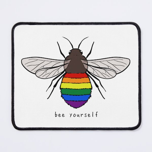 Item preview, Bee Yourself - Rainbow Pride Flag designed and sold by rorynorth.