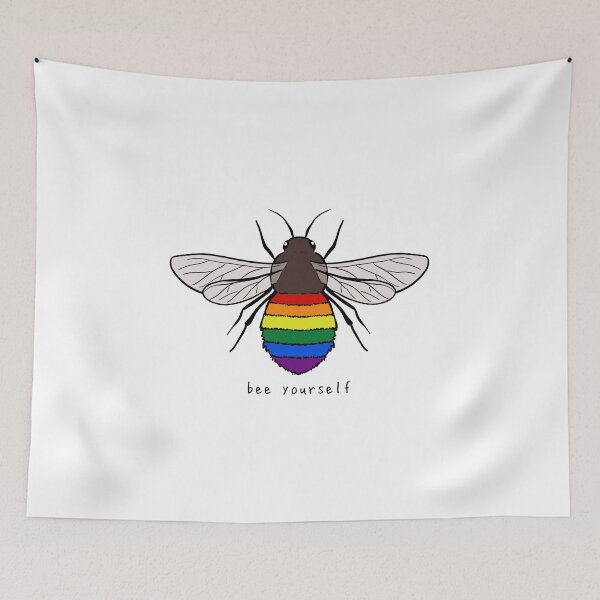 Item preview, Bee Yourself - Rainbow Pride Flag designed and sold by rorynorth.