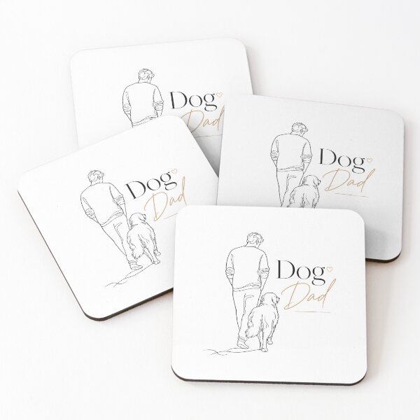 Item preview, Minimalist Line Art Golden Retriever Dog Dad T-Shirt Sticker designed and sold by Ashley critters.