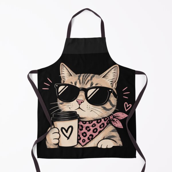 Item preview, Cool Coffee Cat | Cute Cat Lover Aesthetic Illustration designed and sold by MoodLay.