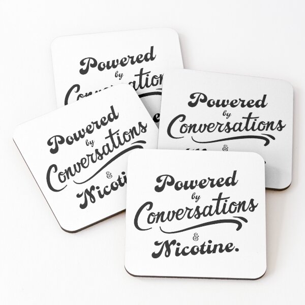 Item preview, Powered by Conversations and Nicotine designed and sold by ApricotBlossom.