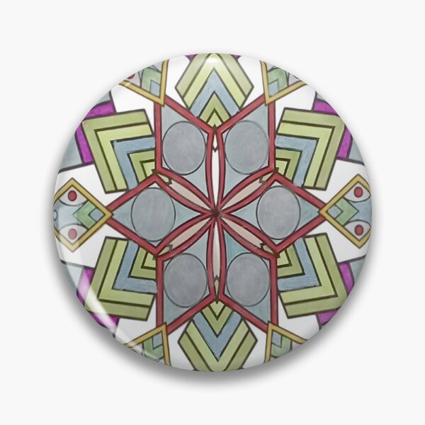 Item preview, Colorful Hand Drawn Geometric Star Mandala designed and sold by bmfkfk.