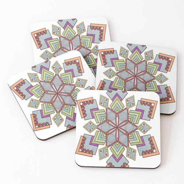 Item preview, Colorful Hand Drawn Geometric Star Mandala designed and sold by bmfkfk.