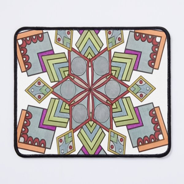 Item preview, Colorful Hand Drawn Geometric Star Mandala designed and sold by bmfkfk.
