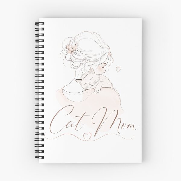 Item preview, Minimalist Emotional Cat Mom Line Art Kawaii T-Shirt designed and sold by Ashley critters.