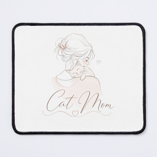 Item preview, Minimalist Emotional Cat Mom Line Art Kawaii T-Shirt designed and sold by Ashley critters.