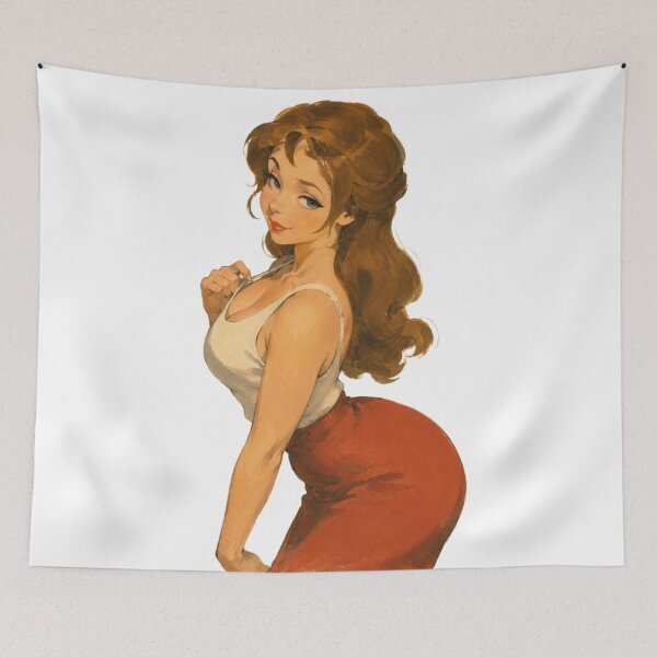 Item preview, Jungle Beauty Pinup – Tarzan Inspired Vintage Romance Art designed and sold by Cosplayvintage.
