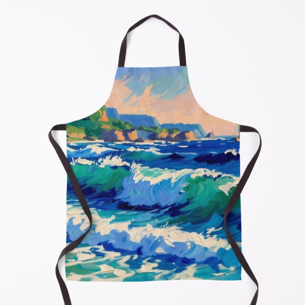 Item preview, Vibrant Impasto Ocean Wave Sailboat Coastal Landscape designed and sold by Nexus Space.
