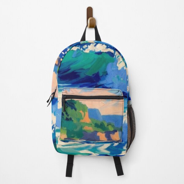 Item preview, Vibrant Impasto Ocean Wave Sailboat Coastal Landscape designed and sold by Nexus Space.