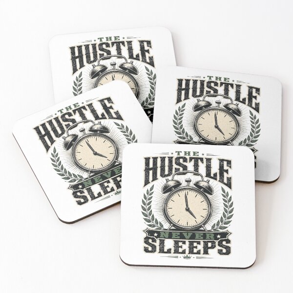 Item preview, The Hustle Never Sleeps Entrepreneur Motivation Graphic designed and sold by the-dovlat.