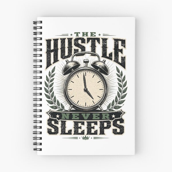 Item preview, The Hustle Never Sleeps Entrepreneur Motivation Graphic designed and sold by the-dovlat.