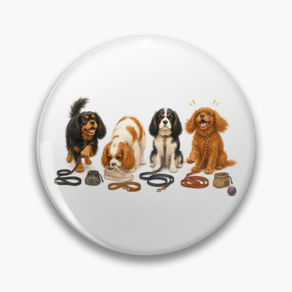 Item preview, Walk Time! Cavalier King Charles Spaniel Adventure Pack | All Four Cavalier Colors designed and sold by SakuraWaStyle.