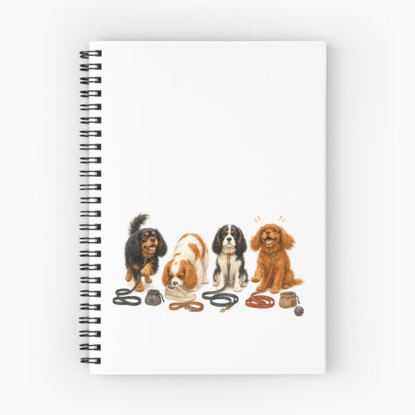 Item preview, Walk Time! Cavalier King Charles Spaniel Adventure Pack | All Four Cavalier Colors designed and sold by SakuraWaStyle.