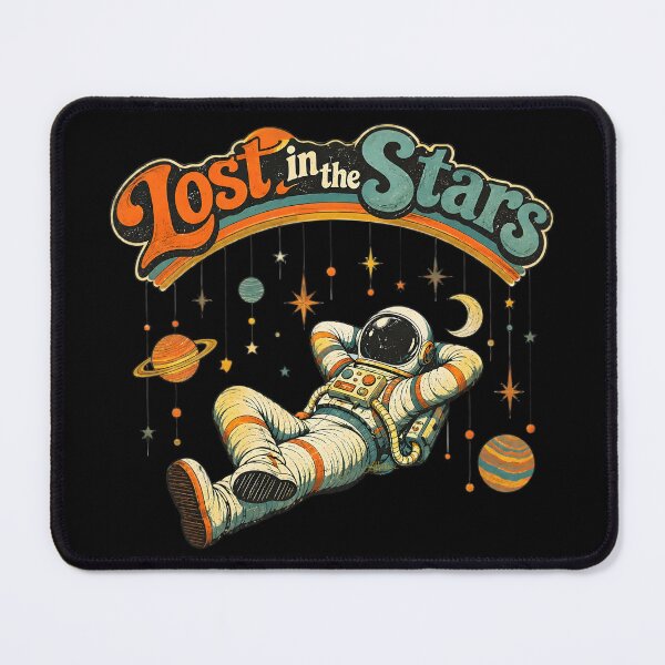 Item preview, Retro Futuristic Astronaut Lost in the Stars designed and sold by Lee Hiller Designs.