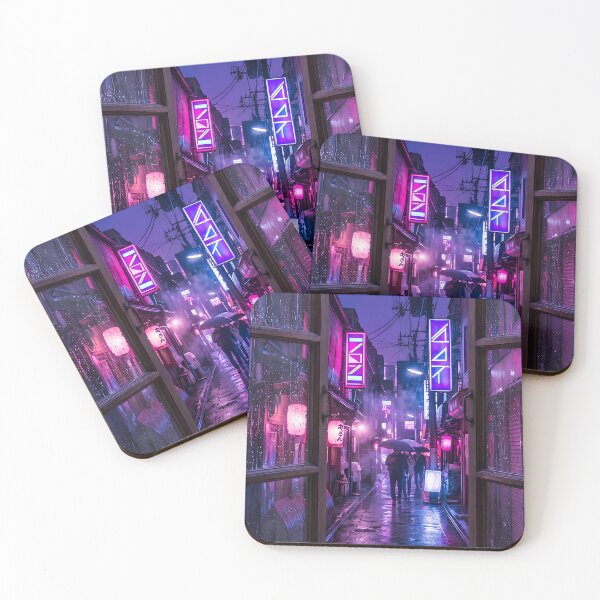 Item preview, Neon Japanese Alley Rainy Night Scene designed and sold by Itsheartshop.