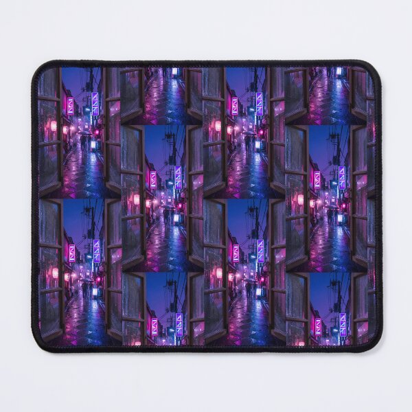 Item preview, Neon Japanese Alley Rainy Night Scene designed and sold by Itsheartshop.