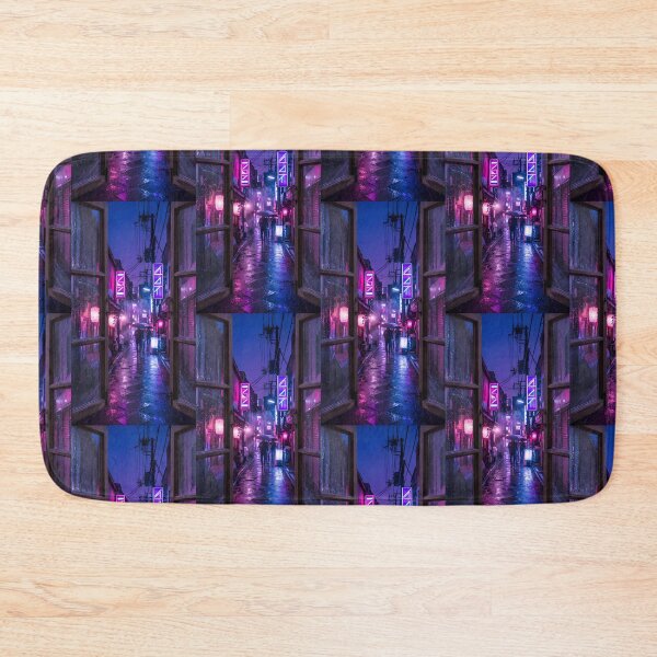 Item preview, Neon Japanese Alley Rainy Night Scene designed and sold by Itsheartshop.
