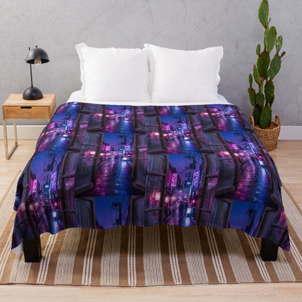 Item preview, Neon Japanese Alley Rainy Night Scene designed and sold by Itsheartshop.