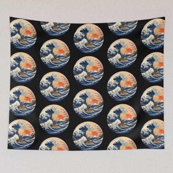 Item preview, Funny Cairn Terrier Captain Japanese Kanagawa Wave Japan Boat Mom Dad Kids designed and sold by FurryHavenPH.