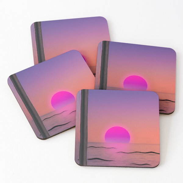 Item preview, Vaporwave Sunset Ocean View Window designed and sold by Itsheartshop.