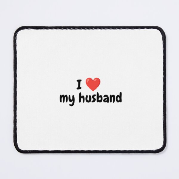 Item preview, I Love My Husband Cute Red Heart – Romantic Marriage Quote Art designed and sold by mentosdesigner.