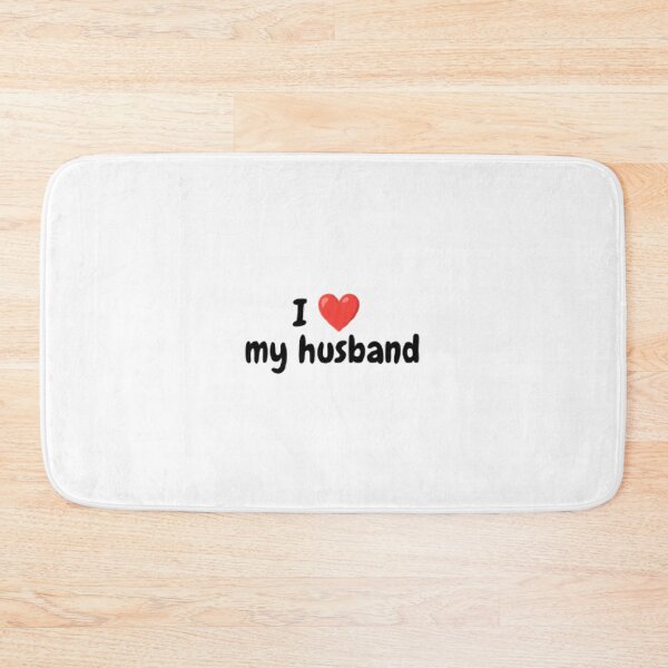 Item preview, I Love My Husband Cute Red Heart – Romantic Marriage Quote Art designed and sold by mentosdesigner.