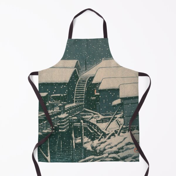 Item preview, Snow at Mukojima Watermill - Kawase Hasui Shin-hanga designed and sold by vekotpu.