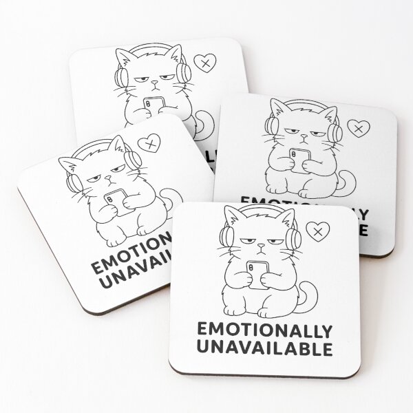 Item preview, Emotionally Unavailable Cat Shirt designed and sold by ChatAlors.