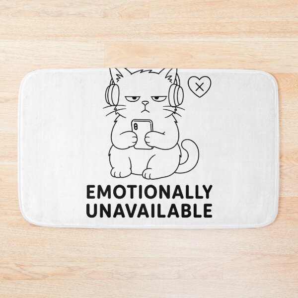 Item preview, Emotionally Unavailable Cat Shirt designed and sold by ChatAlors.