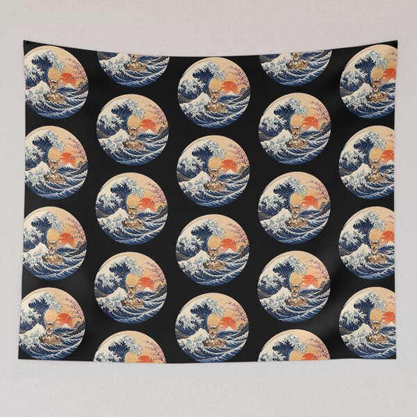 Item preview, Funny Carolina Captain Japanese Kanagawa Wave Japan Boat Mom Dad Kids designed and sold by FurryHavenPH.