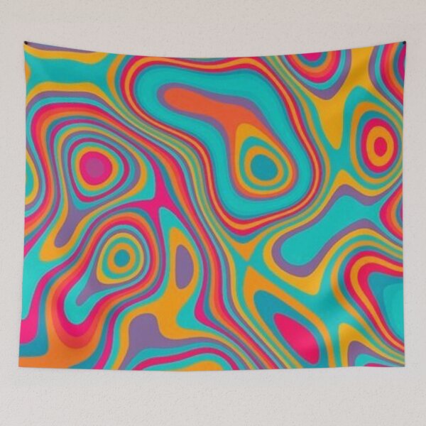 Item preview, Groovy Psychedelic Liquid Swirl Retro 70s Colorful Trippy Abstract designed and sold by LYAN-STORE.