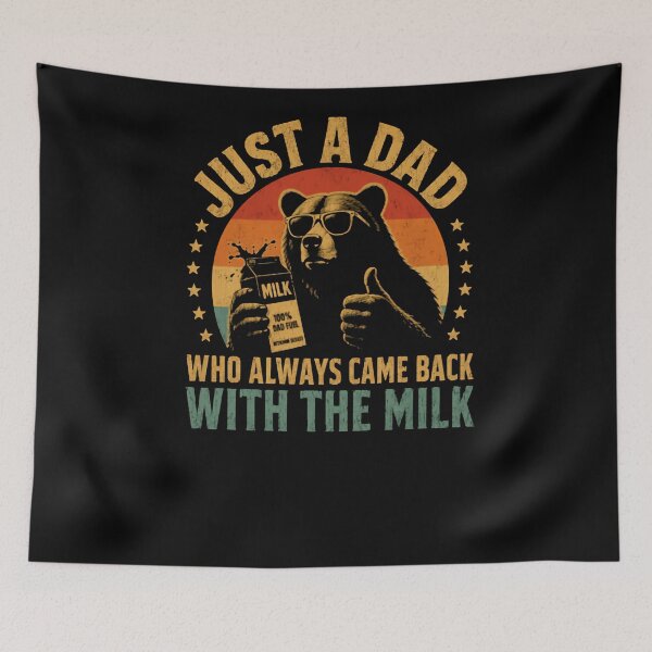 Item preview, Just A Dad Who Always Came Back With The Milk Funny Fatherhood Dad Gift designed and sold by RetroMini2026.