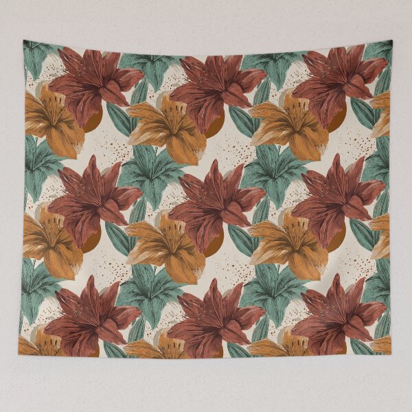 Item preview, Wild Amaryllis Print - Tropical Flower Pattern   - Mothers Day Ideas designed and sold by RoyalStarsPatts.