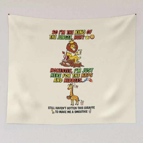 Item preview, King Of The Jungle Lion Naps Funny designed and sold by RamyGallery.