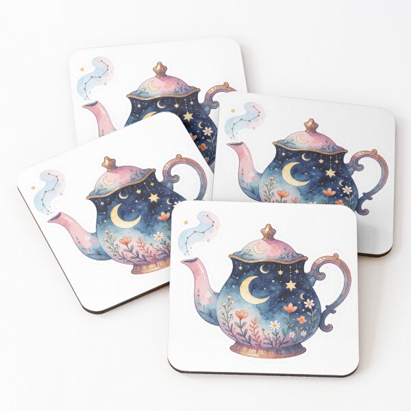 Item preview, Moon Teapot Sticker | Celestial Tea Aesthetic designed and sold by AillustriaAK.