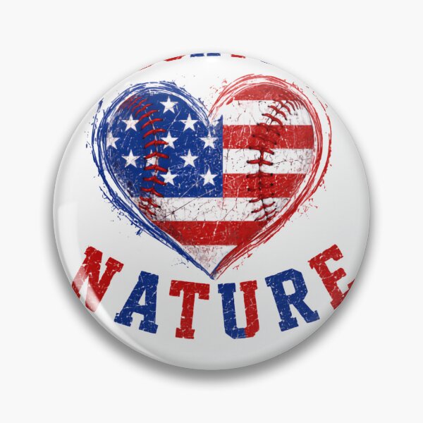 Item preview, Naughty By Nature – Patriotic Baseball Heart designed and sold by HumansStuck12.