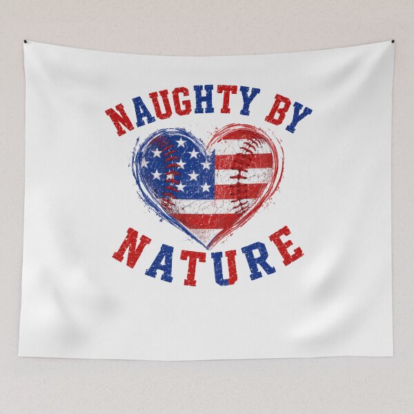 Item preview, Naughty By Nature – Patriotic Baseball Heart designed and sold by HumansStuck12.