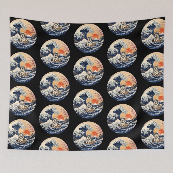 Item preview, Funny Caucasian Shepherd Captain Japanese Kanagawa Wave Japan Boat Mom Dad Kids designed and sold by FurryHavenPH.