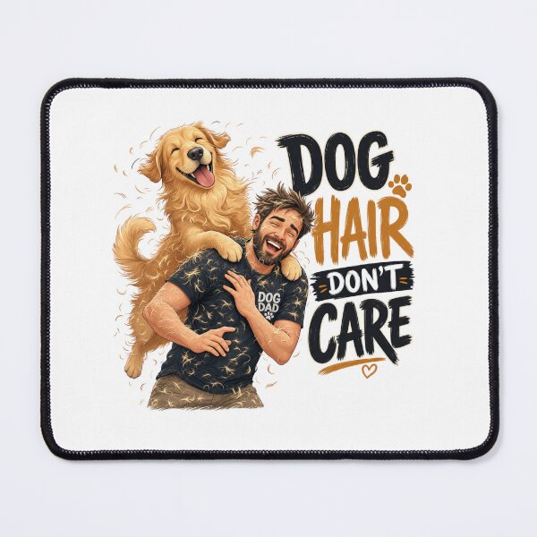 Item preview, Dog Hair Don't Care Golden Retriever Dog Dad Funny T-Shirt designed and sold by Ashley critters.