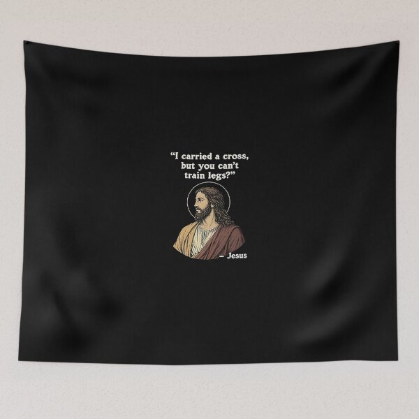 Item preview, Funny Jesus Leg Day Meme | Christian Gym Humor Workout Motivation Shirt designed and sold by AS94 Creative Designs.