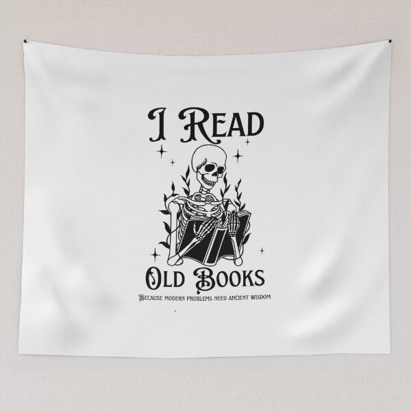 Item preview, I Read Old Books Skeleton Reading Books Ancient Wisdom Book Lover  designed and sold by HYPNK.