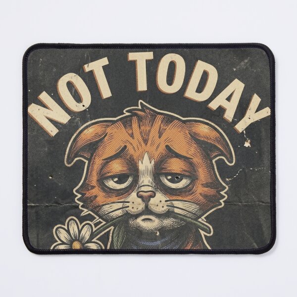 Item preview, Not Today Distressed Cat designed and sold by Tel A Pet.