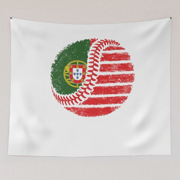 Item preview, Portugal Flag Baseball – Vintage Distressed Style designed and sold by HumansStuck12.