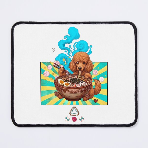 Item preview, Poodle in a Ramen Bowl – Kawaii Noodle Pup Art designed and sold by m-yoga-store.