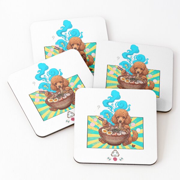 Item preview, Poodle in a Ramen Bowl – Kawaii Noodle Pup Art designed and sold by m-yoga-store.