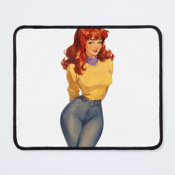 Item preview, Mystery Redhead Pinup – Retro Comic Heroine Vintage Art designed and sold by Cosplayvintage.