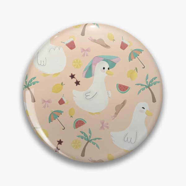 Item preview, Cute Summer Ducks Seamless Pattern Art designed and sold by StoriesInGrain.